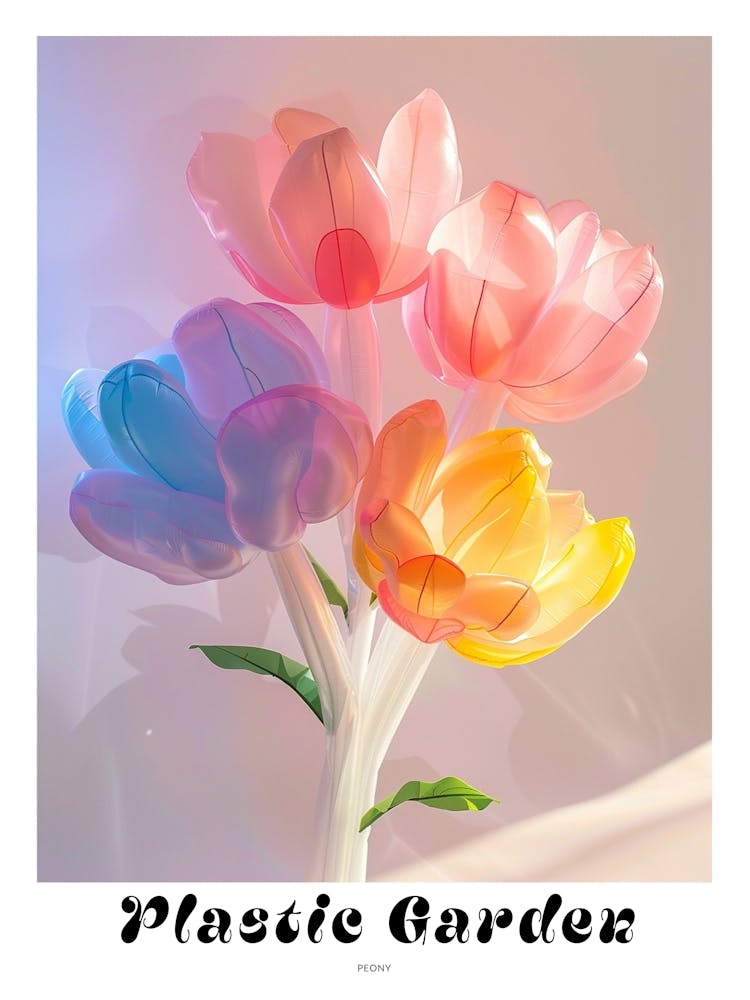 Dreamy Inflatable Flowers Poster Peony 2