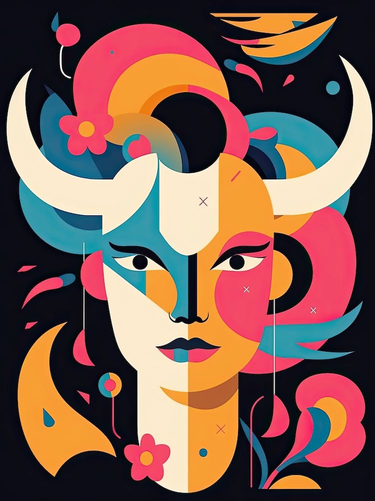 Taurus Illustration Zodiac Star Sign 1