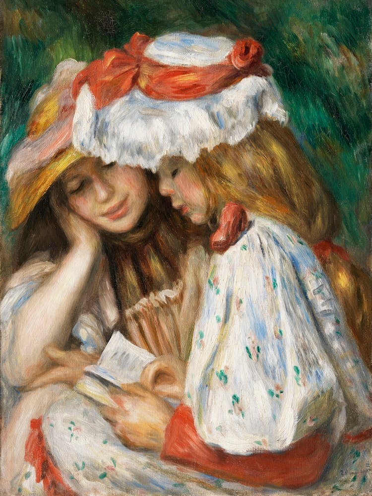 Two Girls Reading (c. 1890–1891), Pierre Auguste Renoir