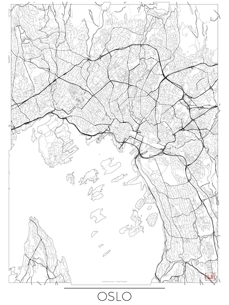 Oslo Map Minimal