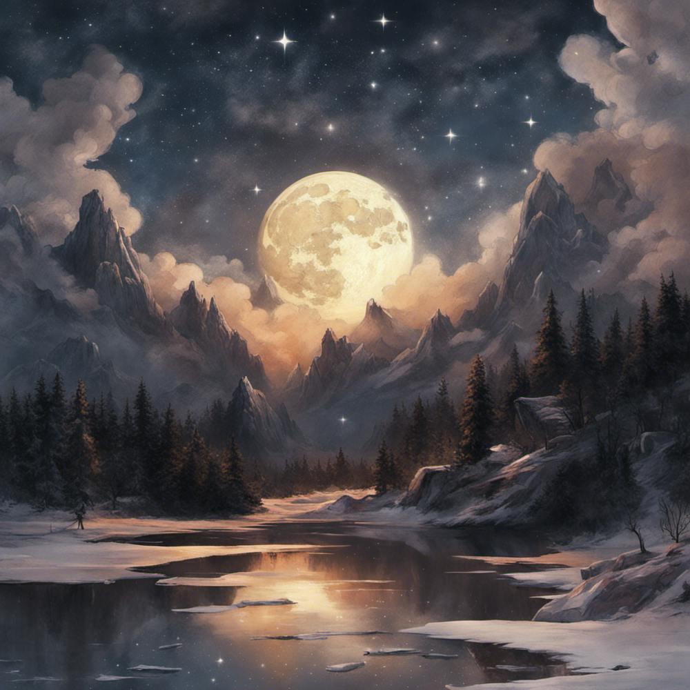 Full Moon In The Mountains