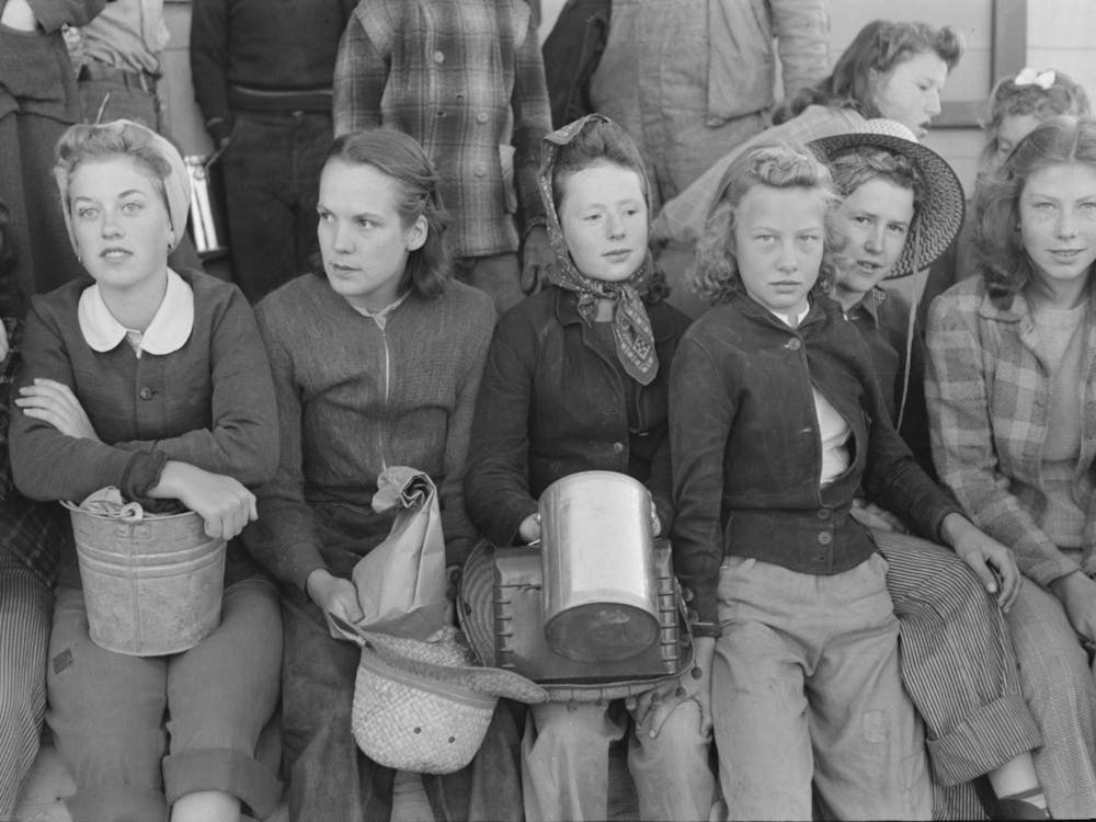High School Girls Who Are Going To The Pea Fields, Nampa, Idaho By Russell Lee 1