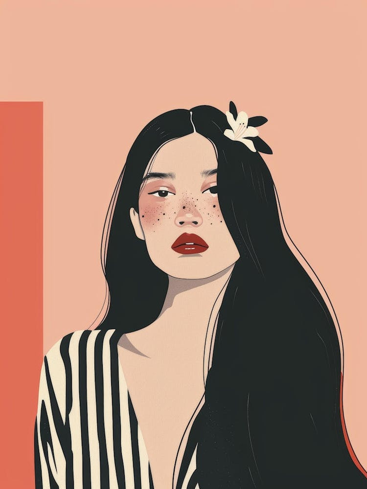 Asian Girl Illustration 5