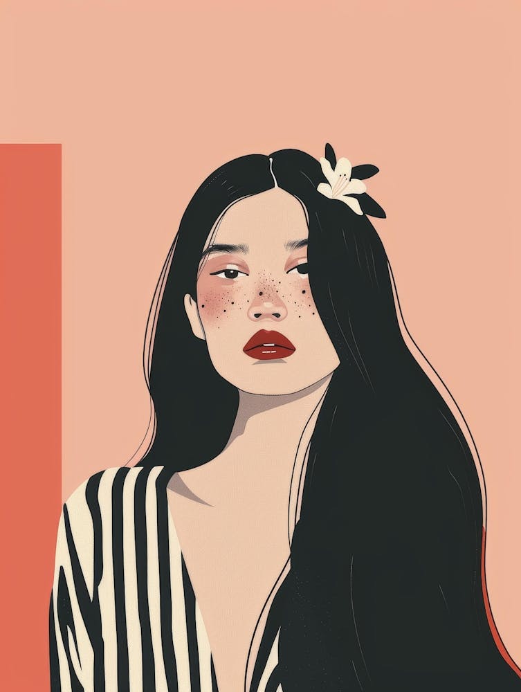 Asian Girl Illustration 5