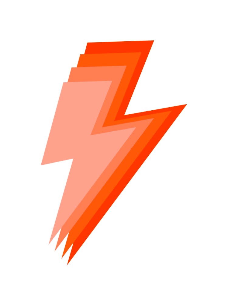 Orange Lightning Bolts