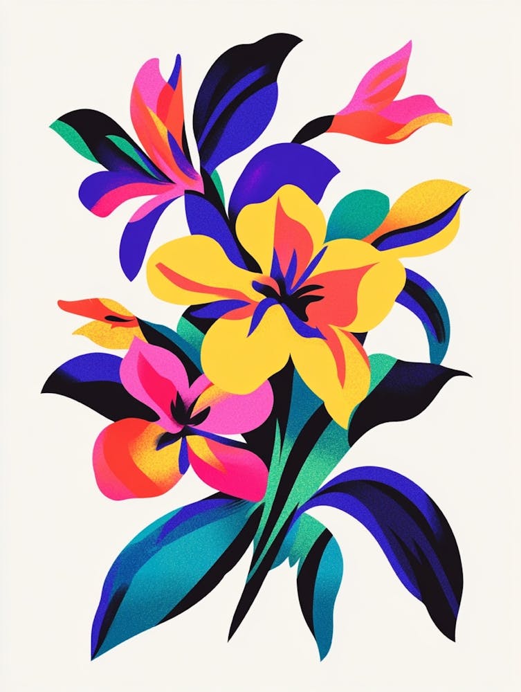 Fleurs colorées 4
