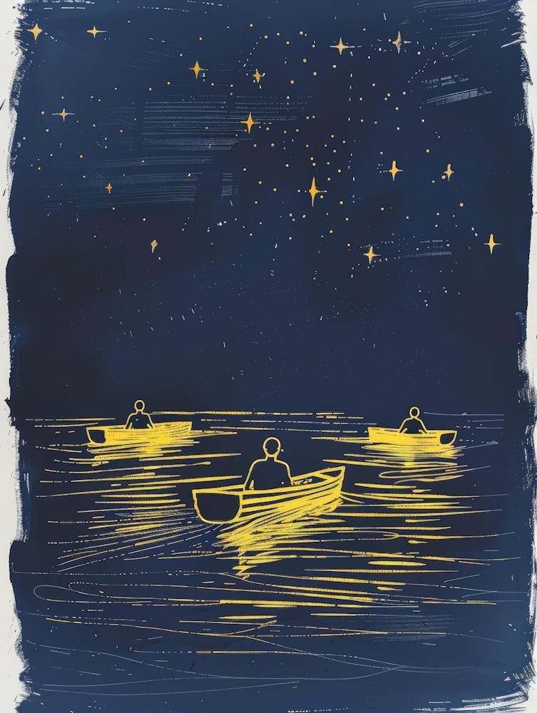 Canoes At Night