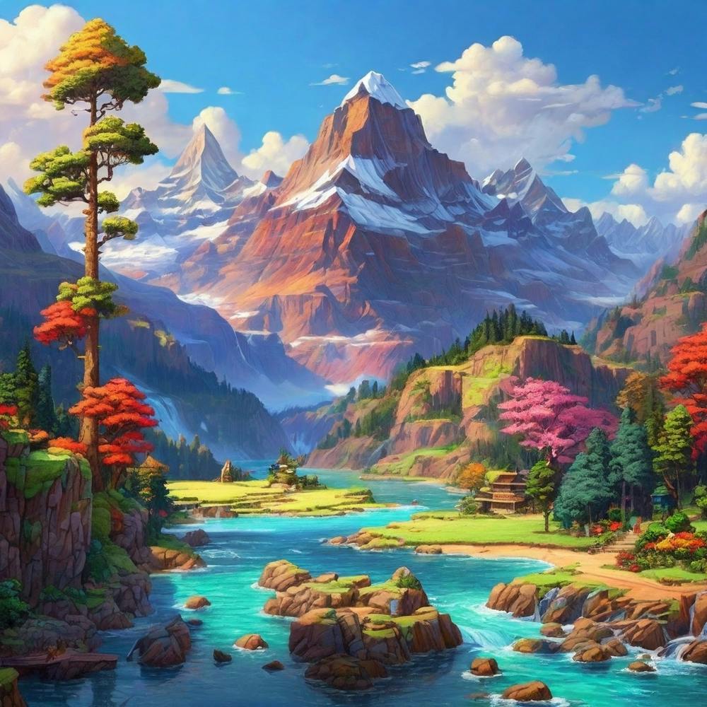 Mountain Landscape Painting