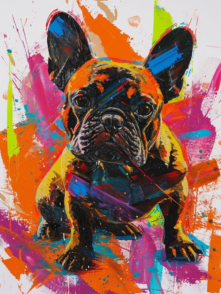 French Bulldog Acrylic Painting 8