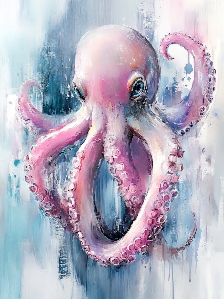 Pink Octopus Canvas Print
