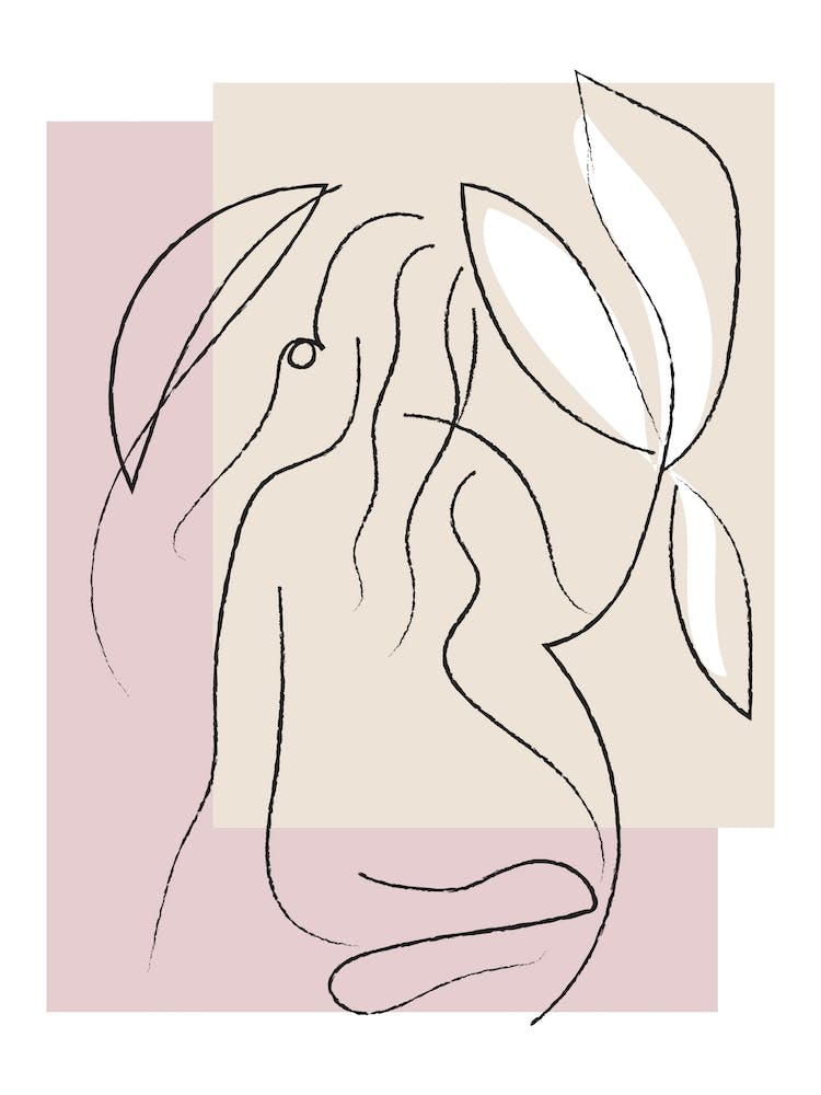 Line Art Woman Shape 2