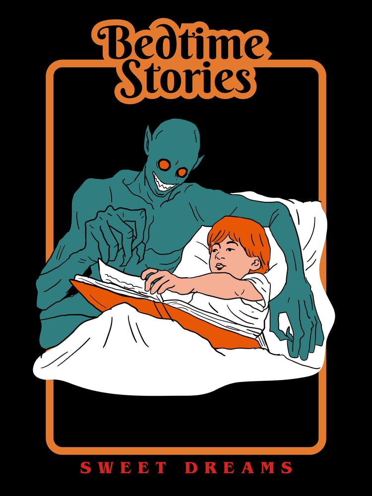 Funny Halloween Print, Children's Book Bedtime Stories