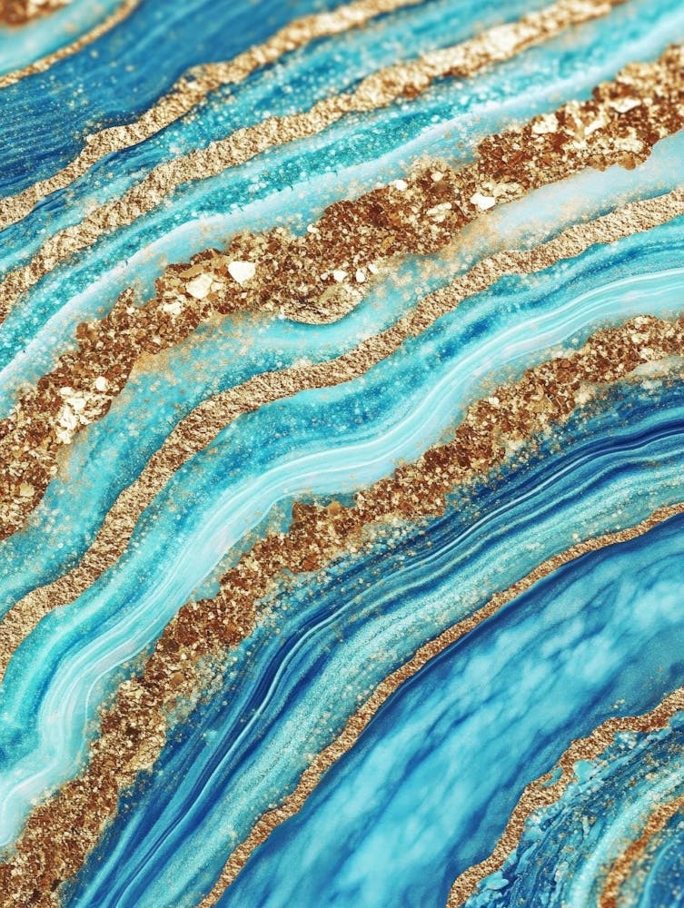 Gold und Blaue Marmorkunst