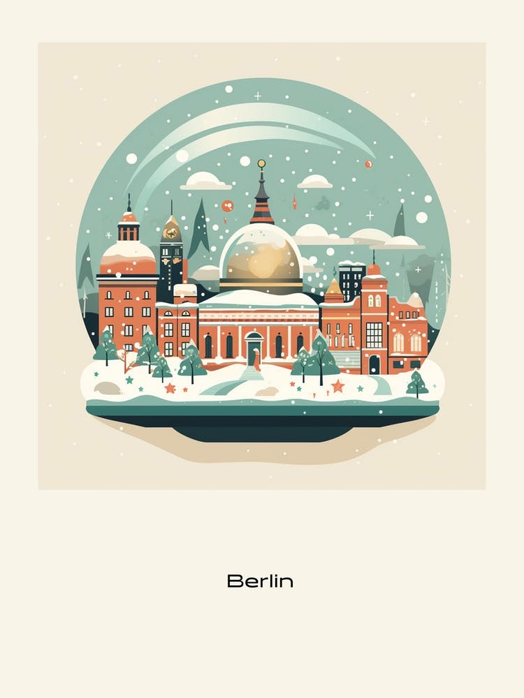 Berlin Deutschland 2 Schneekugel Poster
