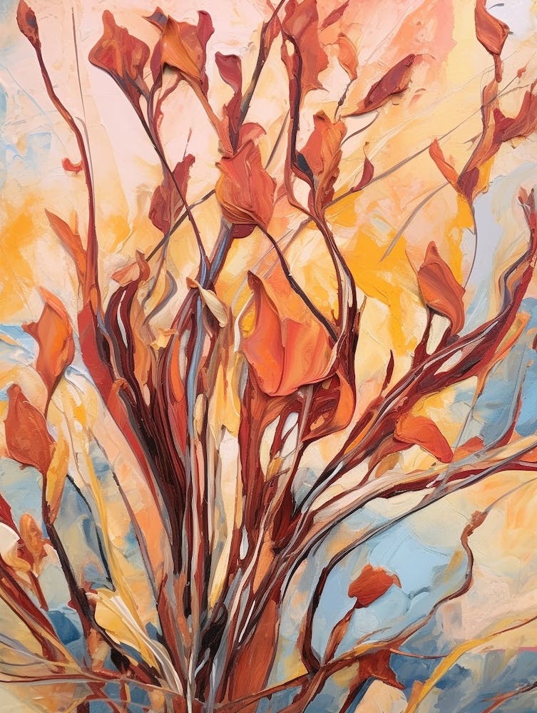 Fall Flower Painting Kangaroo Paw 1