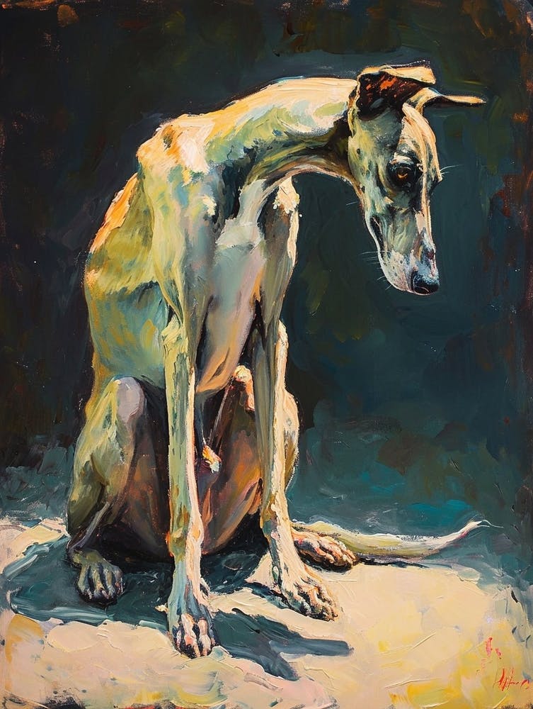 Greyhound Acrylic Painting 3