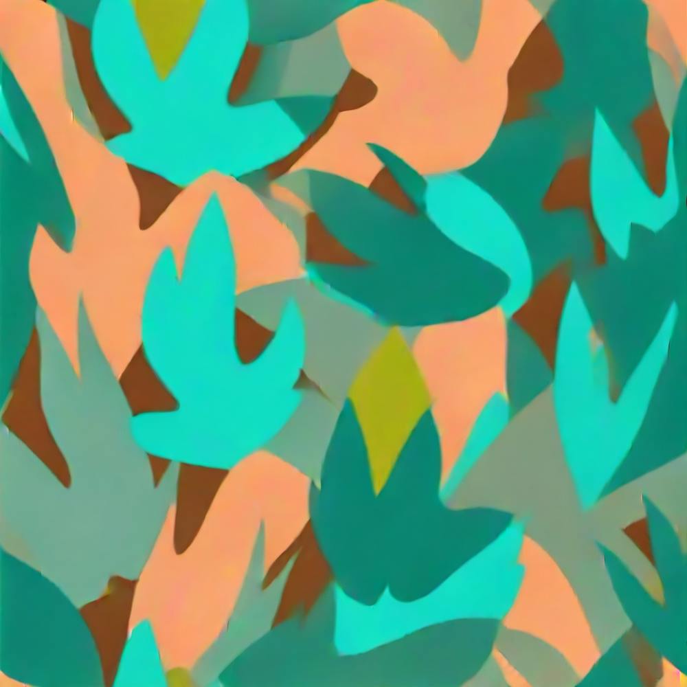 Single Tropical Leaf pattern art, 117