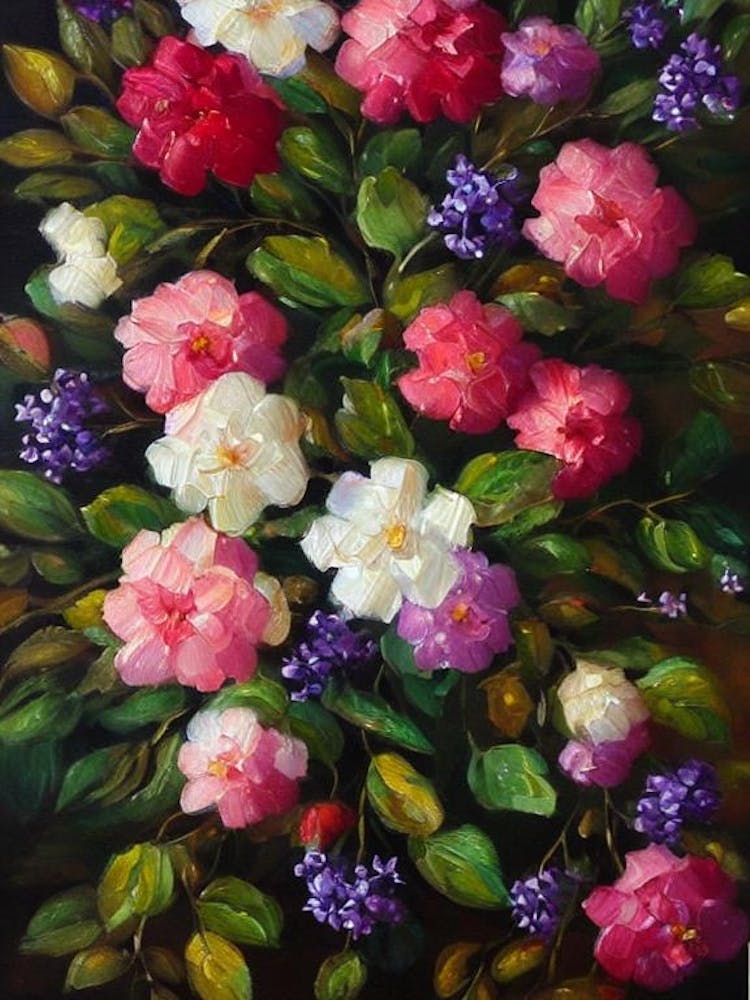 Jasmine Still Life Oil Painting Flower