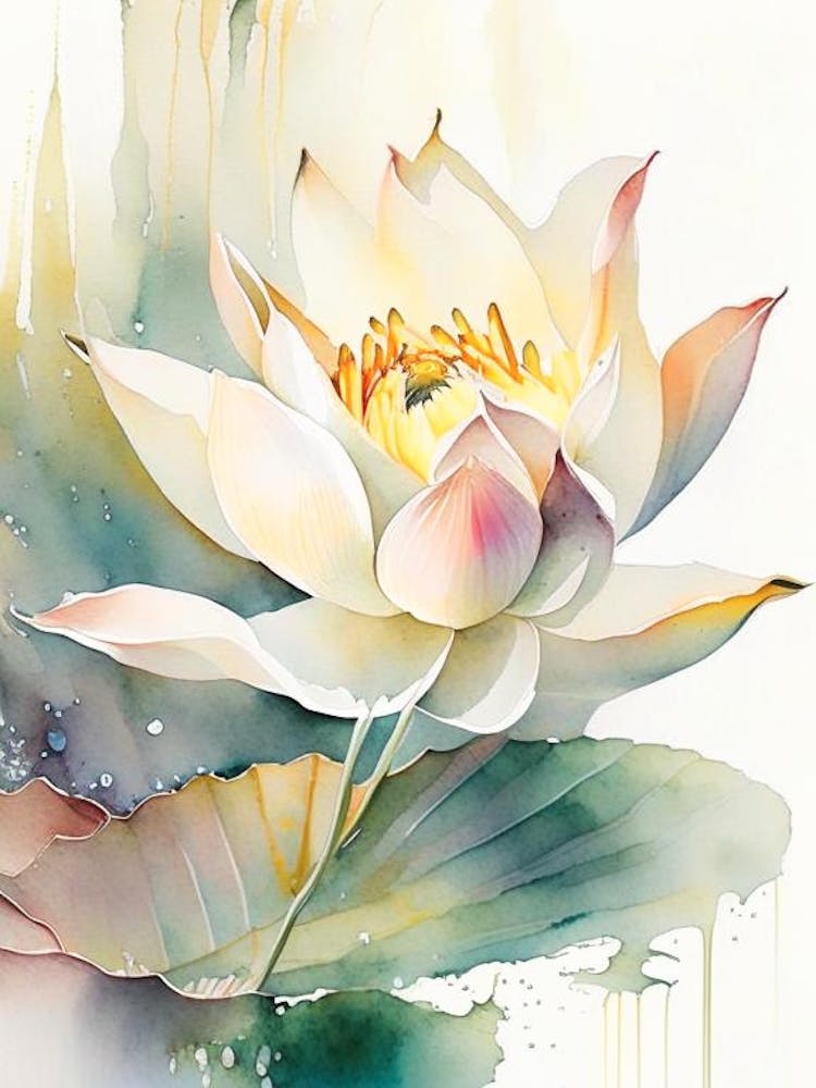 American Lotus Storybook Watercolour 4