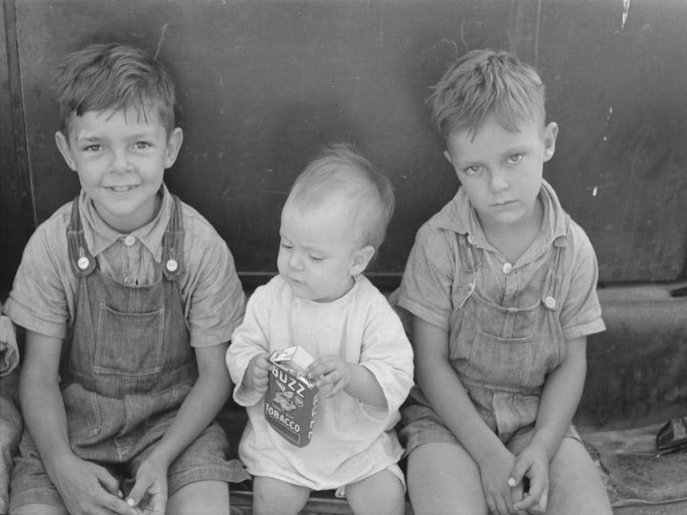 Children Of Day Laborer Work In Cane Fields Near New Iberia, Louisiana By Russell Lee