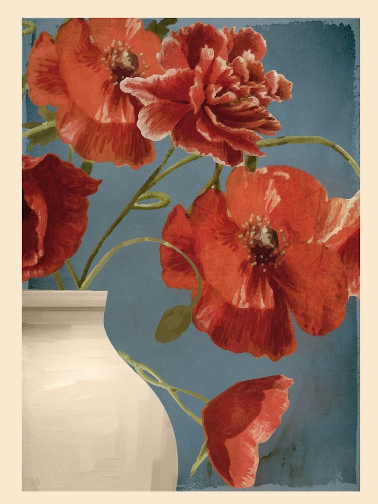 Poppies in Vase 1
