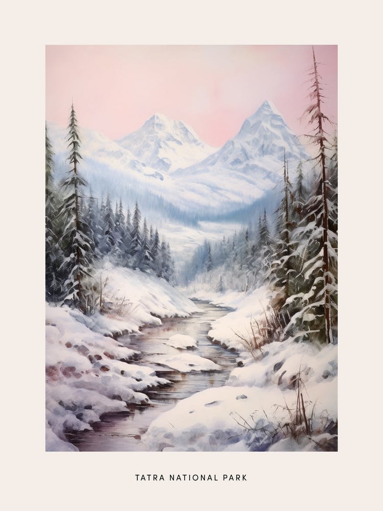 Dreamy Winter National Park Poster  Tatra National Park Poland 4