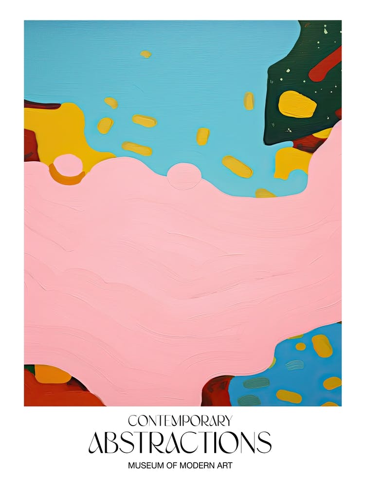 Pop-Farben Abstraktes Gemälde 2 Ausstellungsplakat