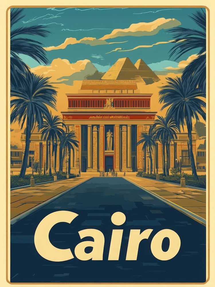 Aihrgdesign A Retro Travel Poster For Cairo Featuring The Gra A26f90b6 F8e6 43a0 9518 6fbe7aec2816 0