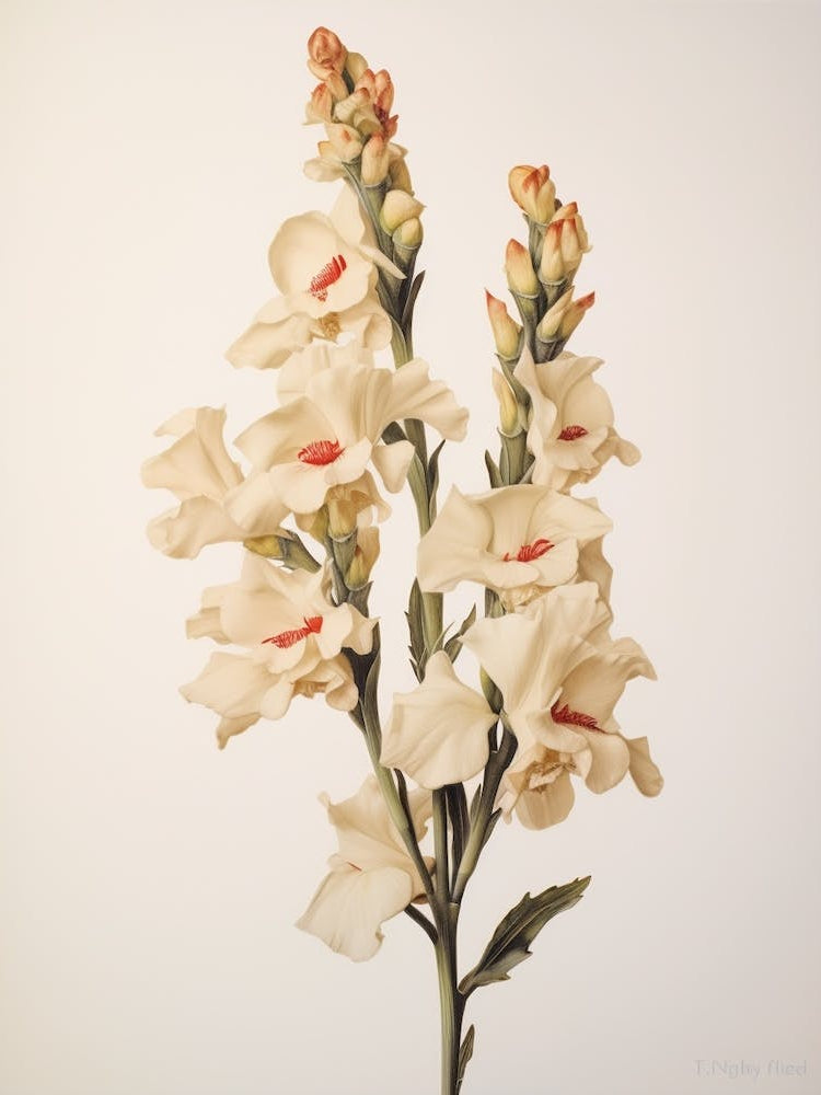 Pressed Flower Botanical Art Snapdragon 1