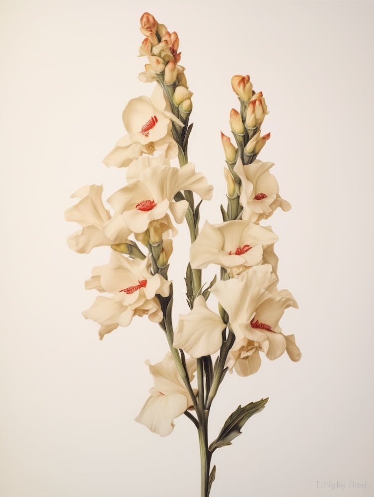 Pressed Flower Botanical Art Snapdragon 1