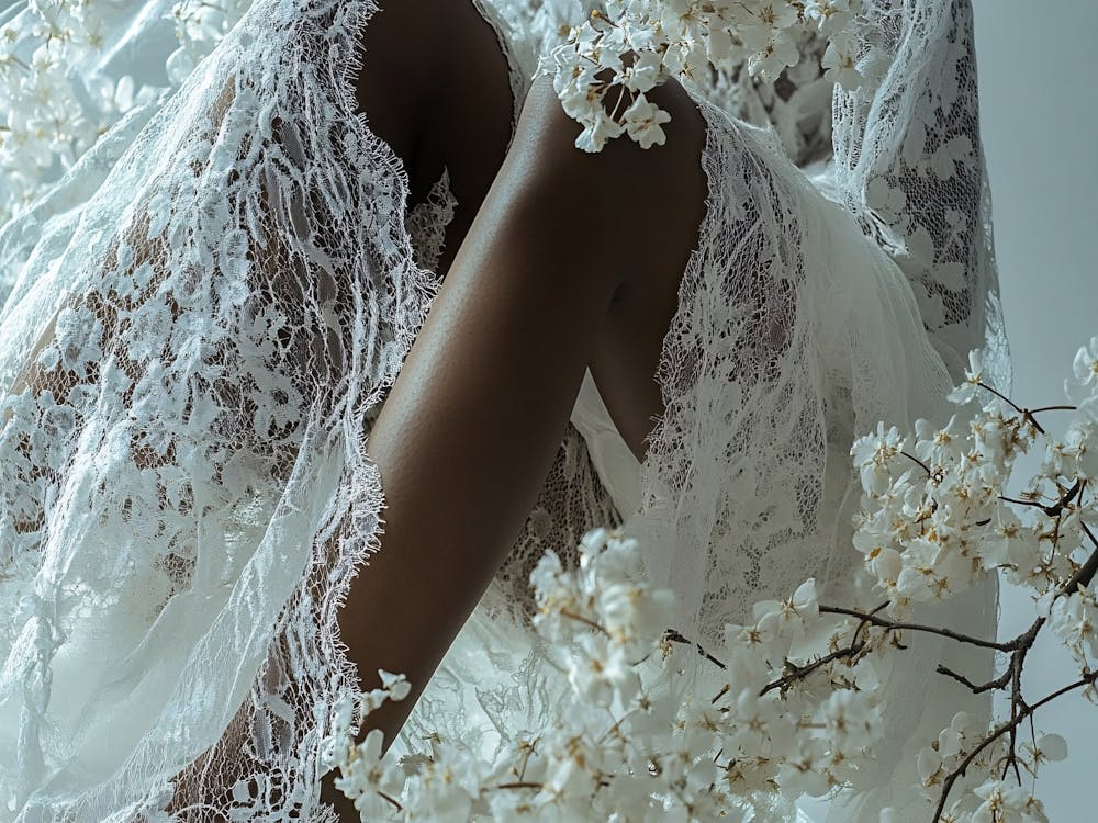 White Lace Bridal Portrait