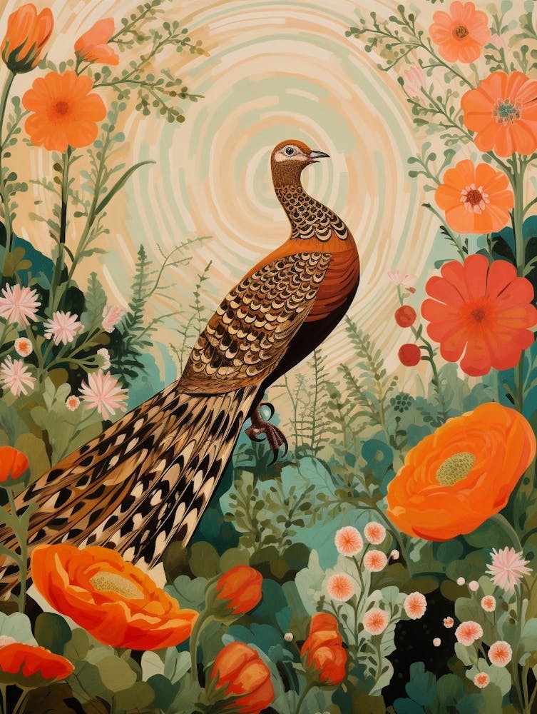 Pheasant 4 Detailed Bird Painting