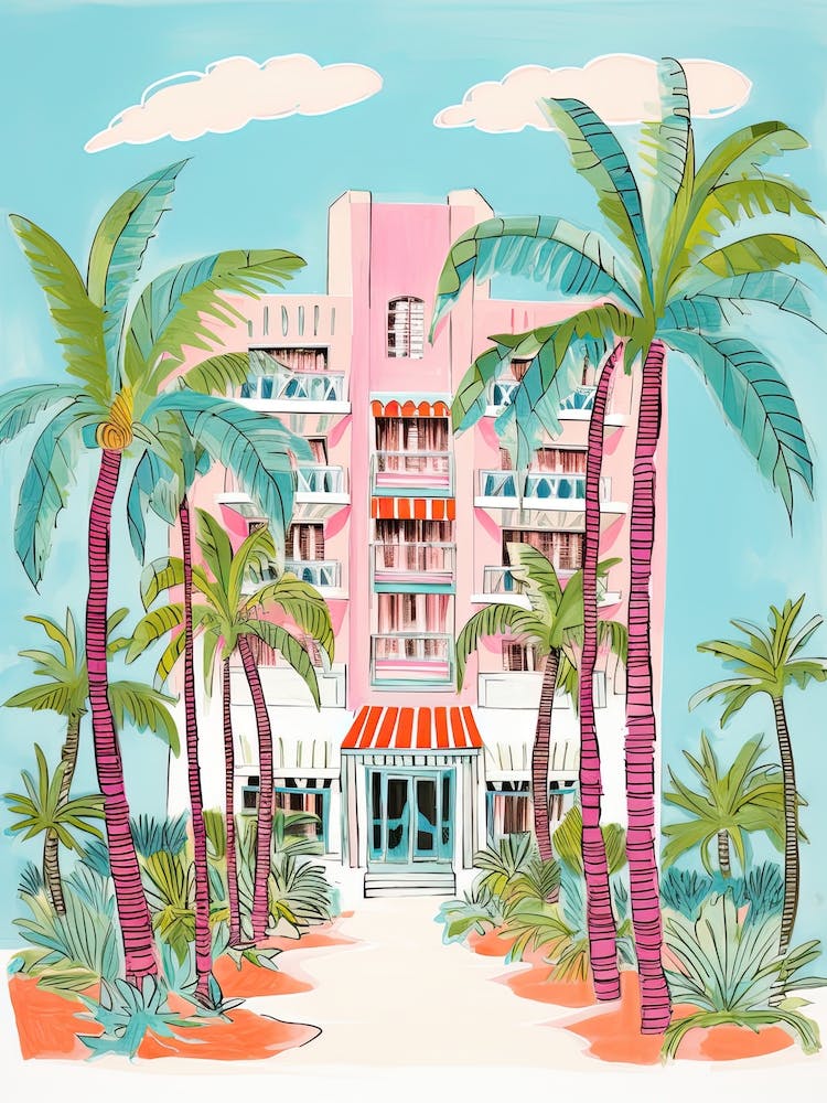The Palms Hotel & Spa   Miami Beach, Florida   Resort Storybook Illustration 3