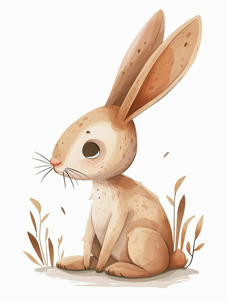 Mini Satin Rabbit Kids Illustration 2