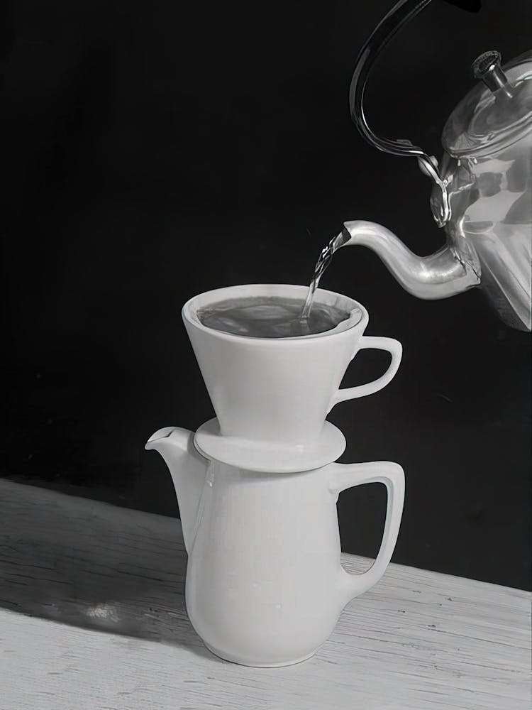 Cup Of Coffee, Black and White Vintage Photo
