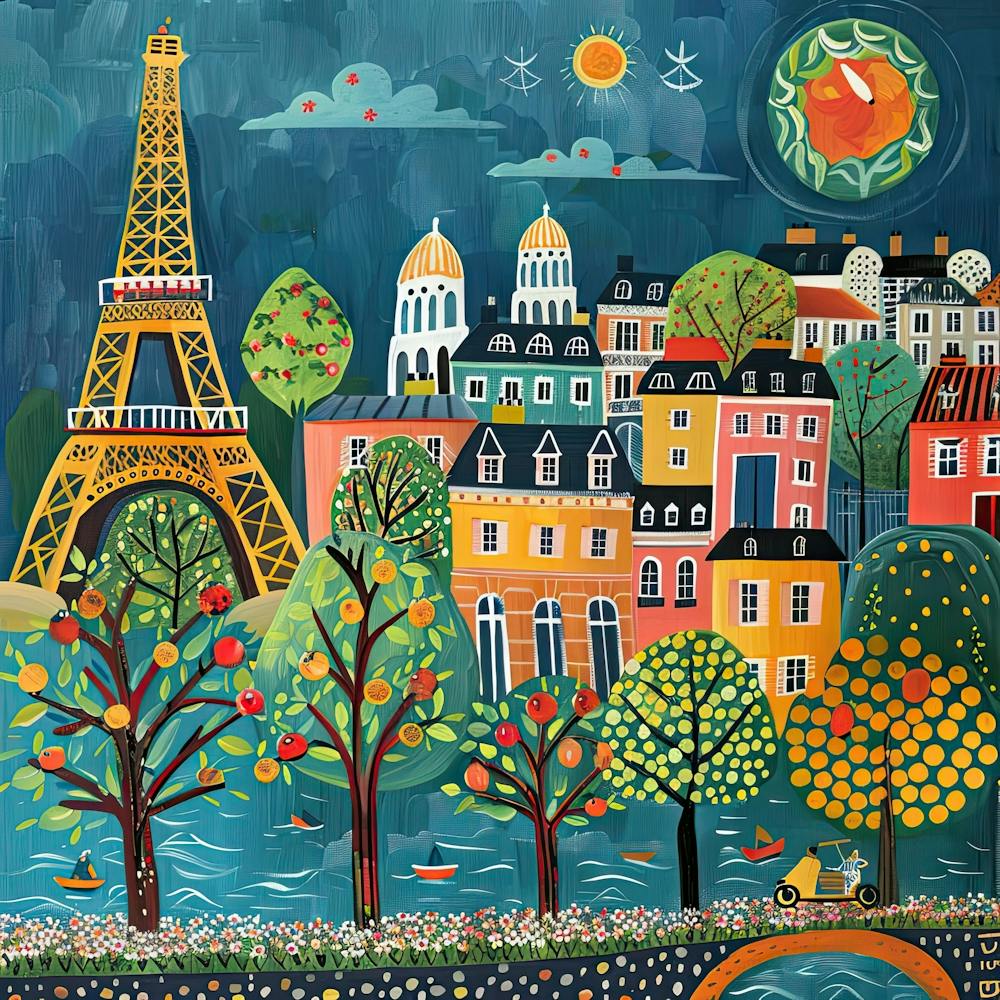 Kids Travel Illustration Paris 3
