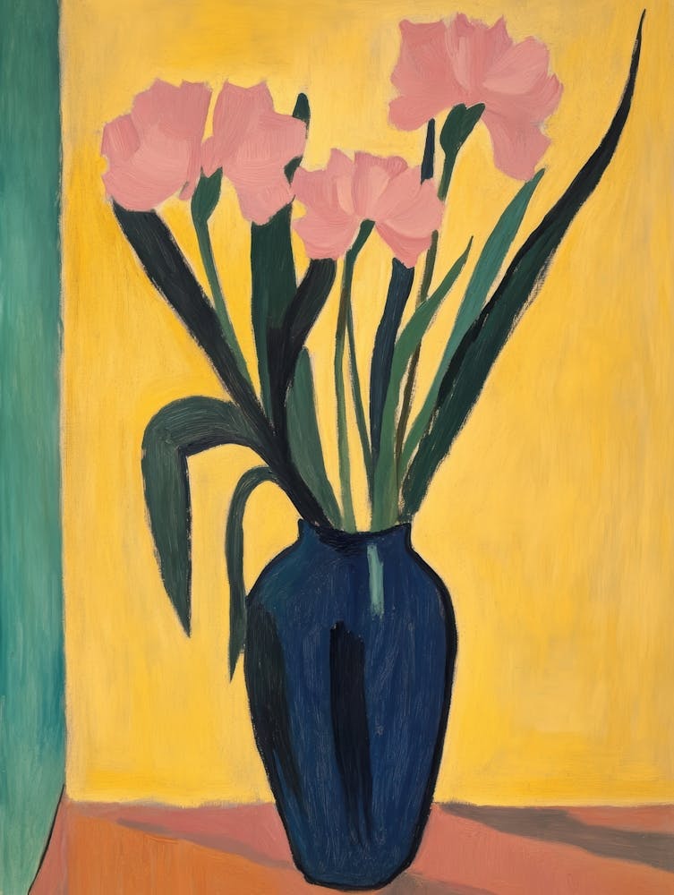 Flowers In A Blue Vase 3