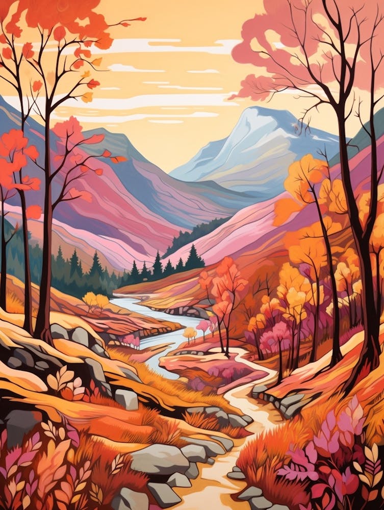 Glen Coe Scotland 2 Hike Illustration