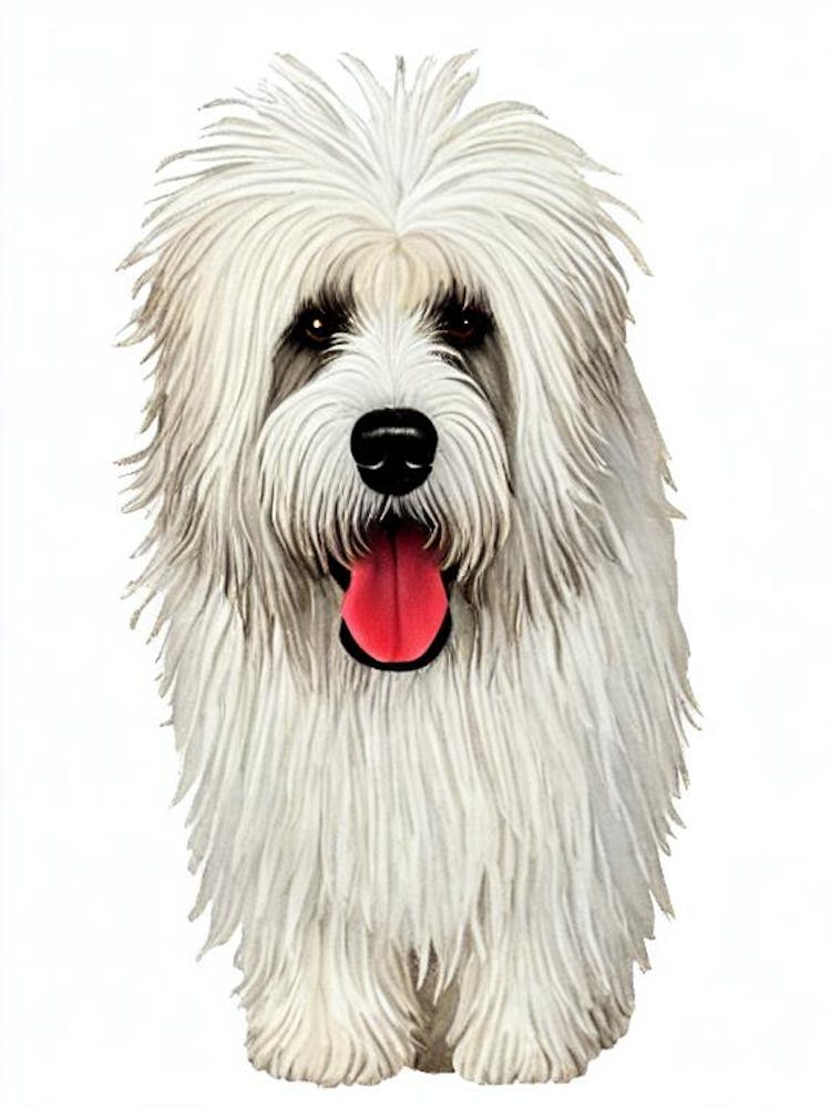 Old English Sheepdogs Illustration