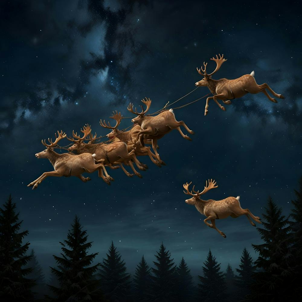Santa Claus Flying