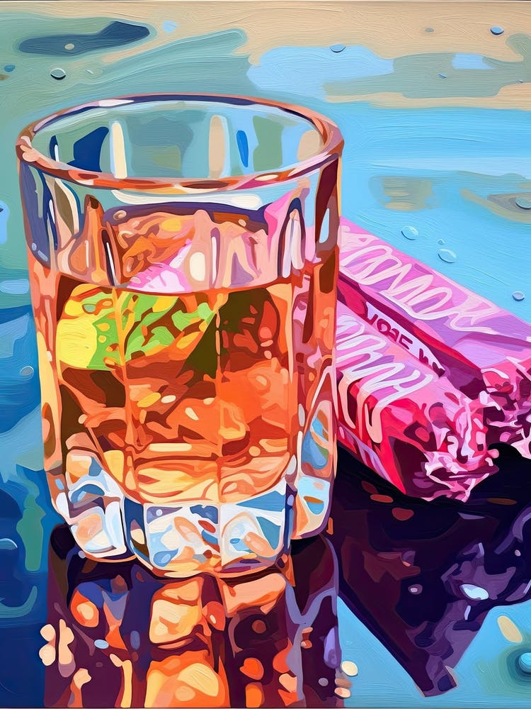 A Glass Of Water Oil Painting 6
