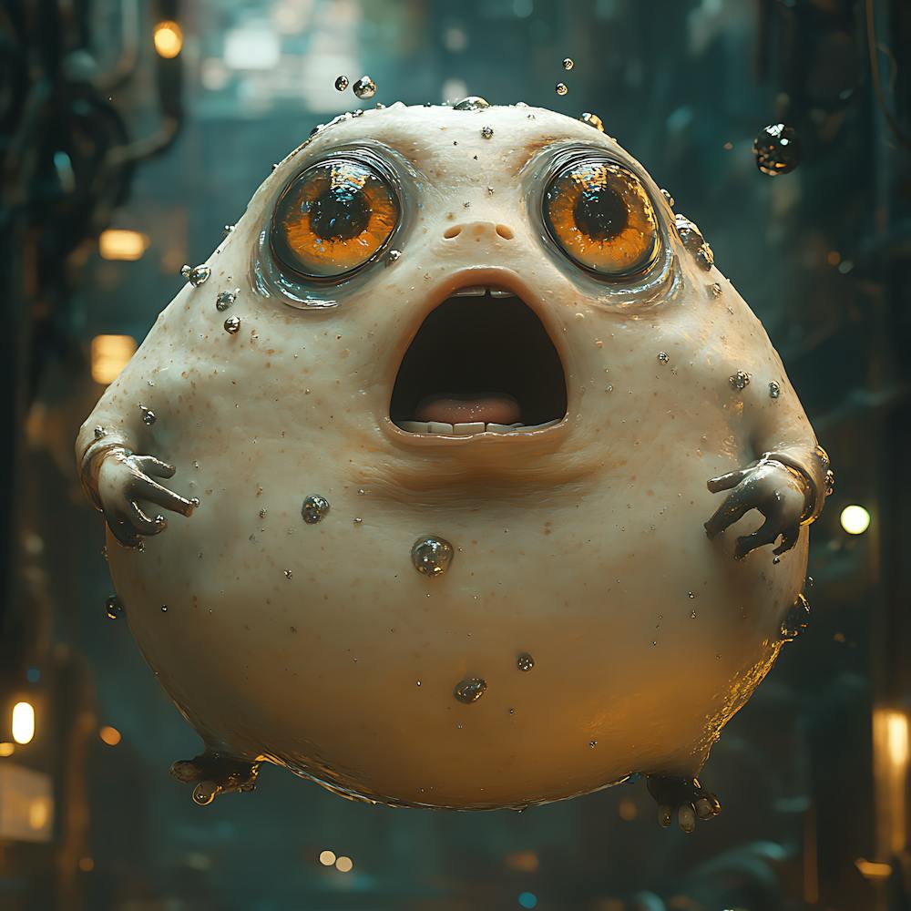 Astonished Alien in Futuristic Scene 10