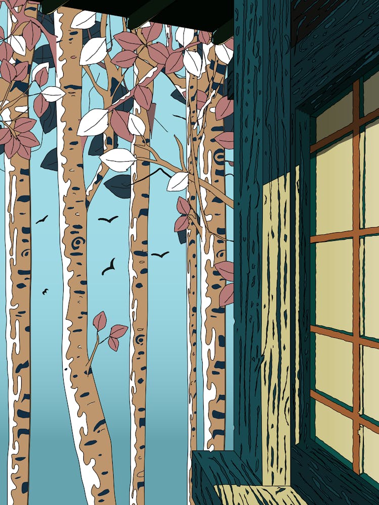 Birch Trees Japanese House