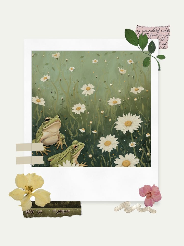 Scrapbook Frogs And Toads Fairycore Painting 2