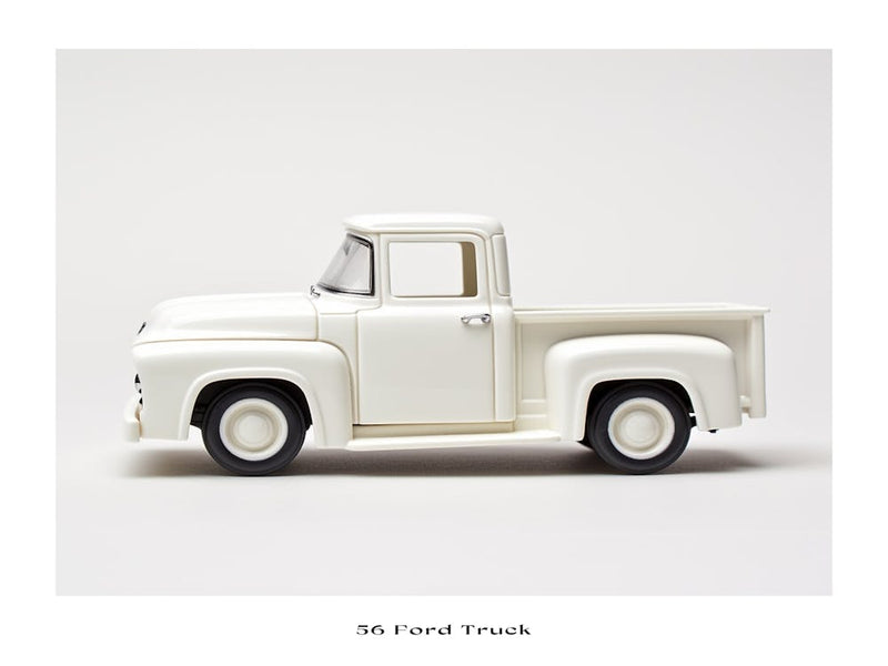Toy Car 56 Ford Truck White Poster