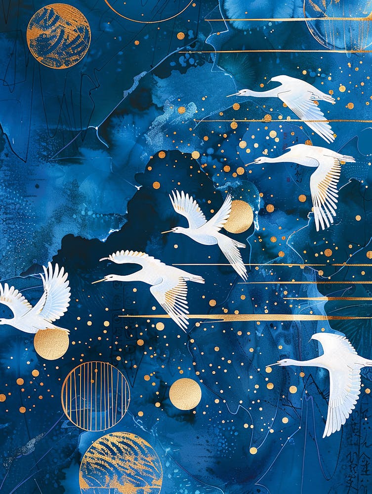 Swans In Flight
