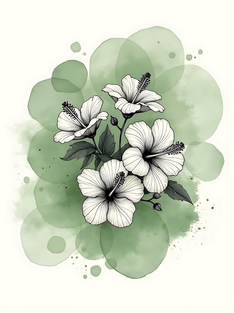 Airy Sage Green Petal Layering