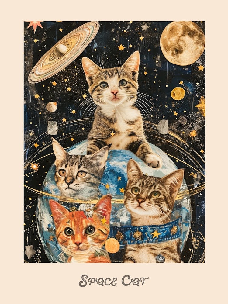 Space Cat Poster