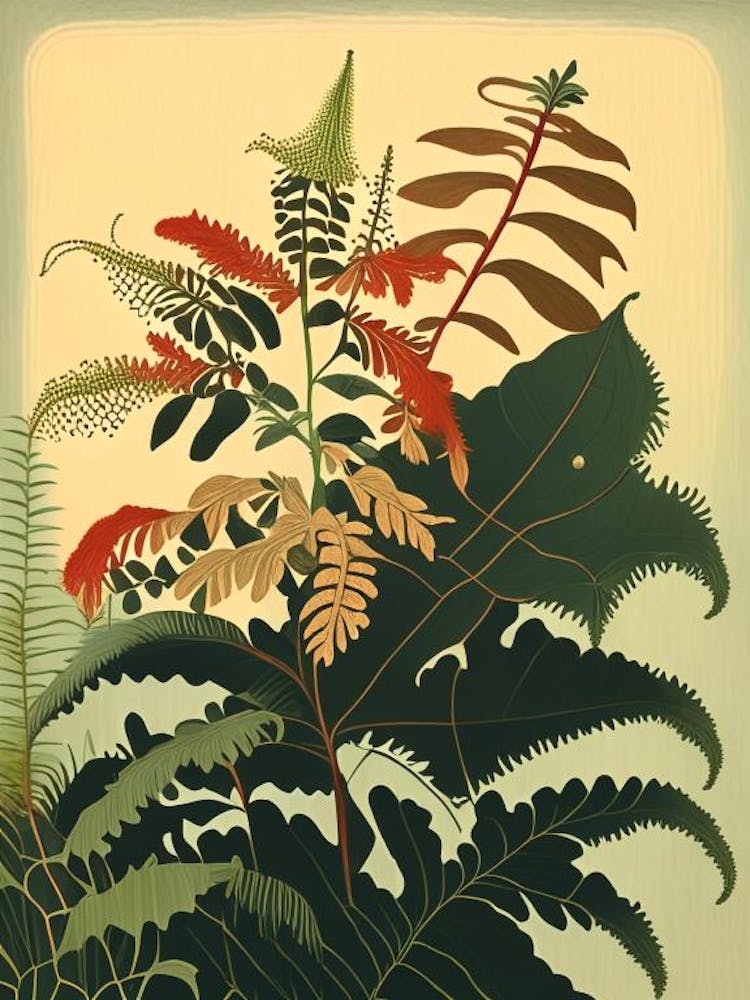 Chinese Holly Fern Rousseau Inspired