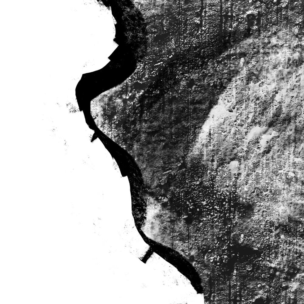 Grunge Style Black And White Painting 1